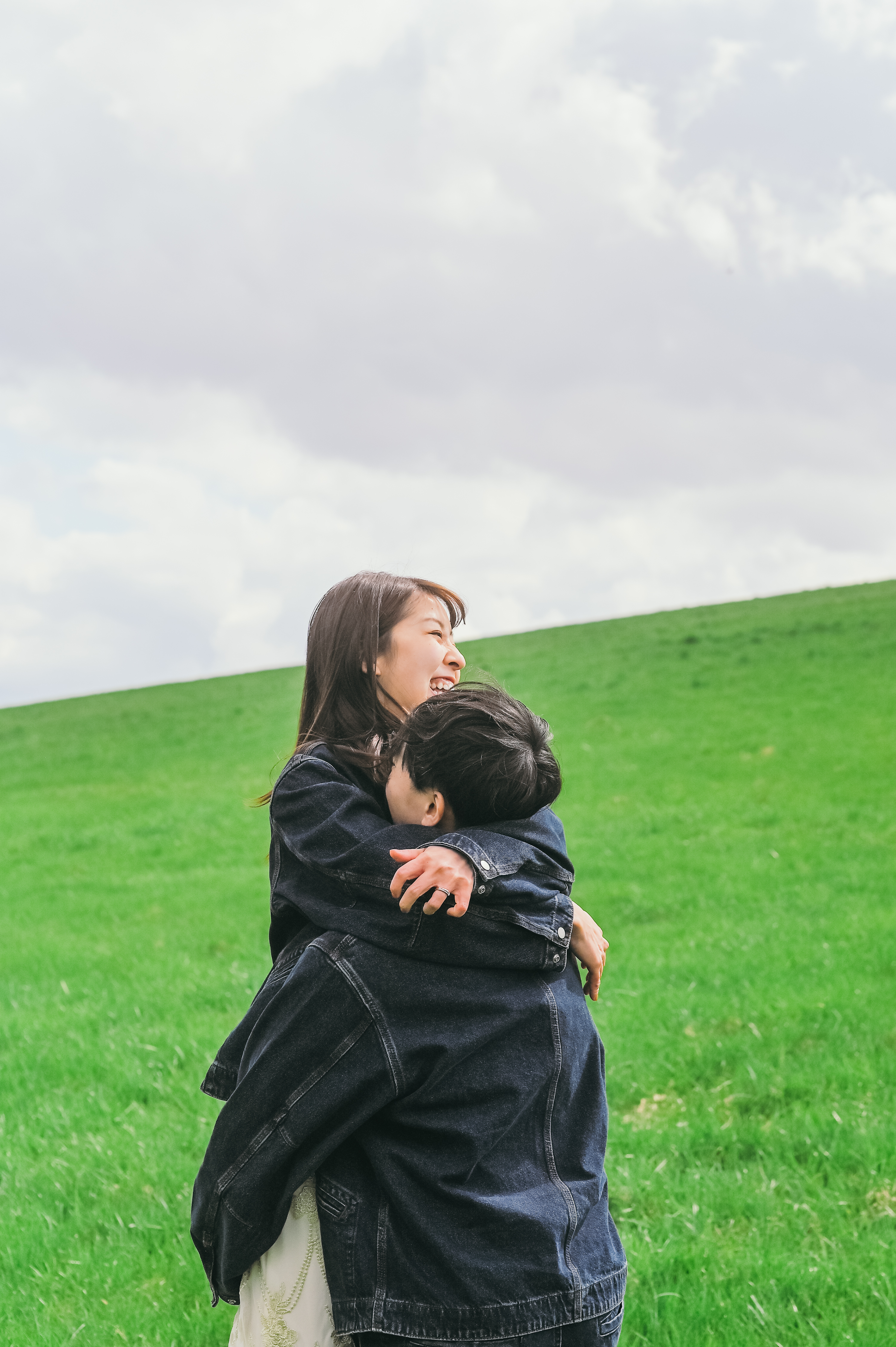 モエレ山でのウエディングフォト